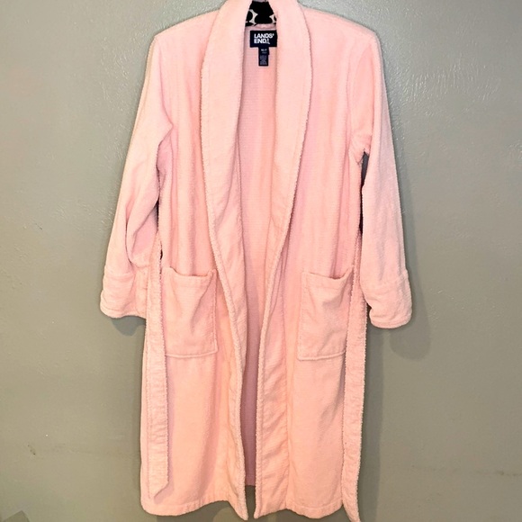 Lands' End Intimates & Sleepwear Lands End 0 Terry Robe In Tea Rose